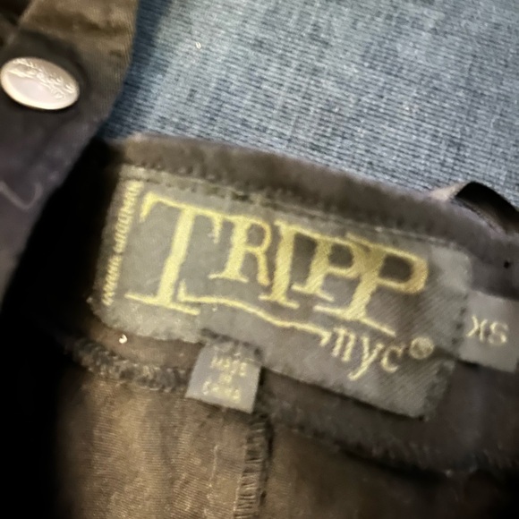 Tripp NYC Black Denim Corset-Back Halter Top - Picture 3 of 5